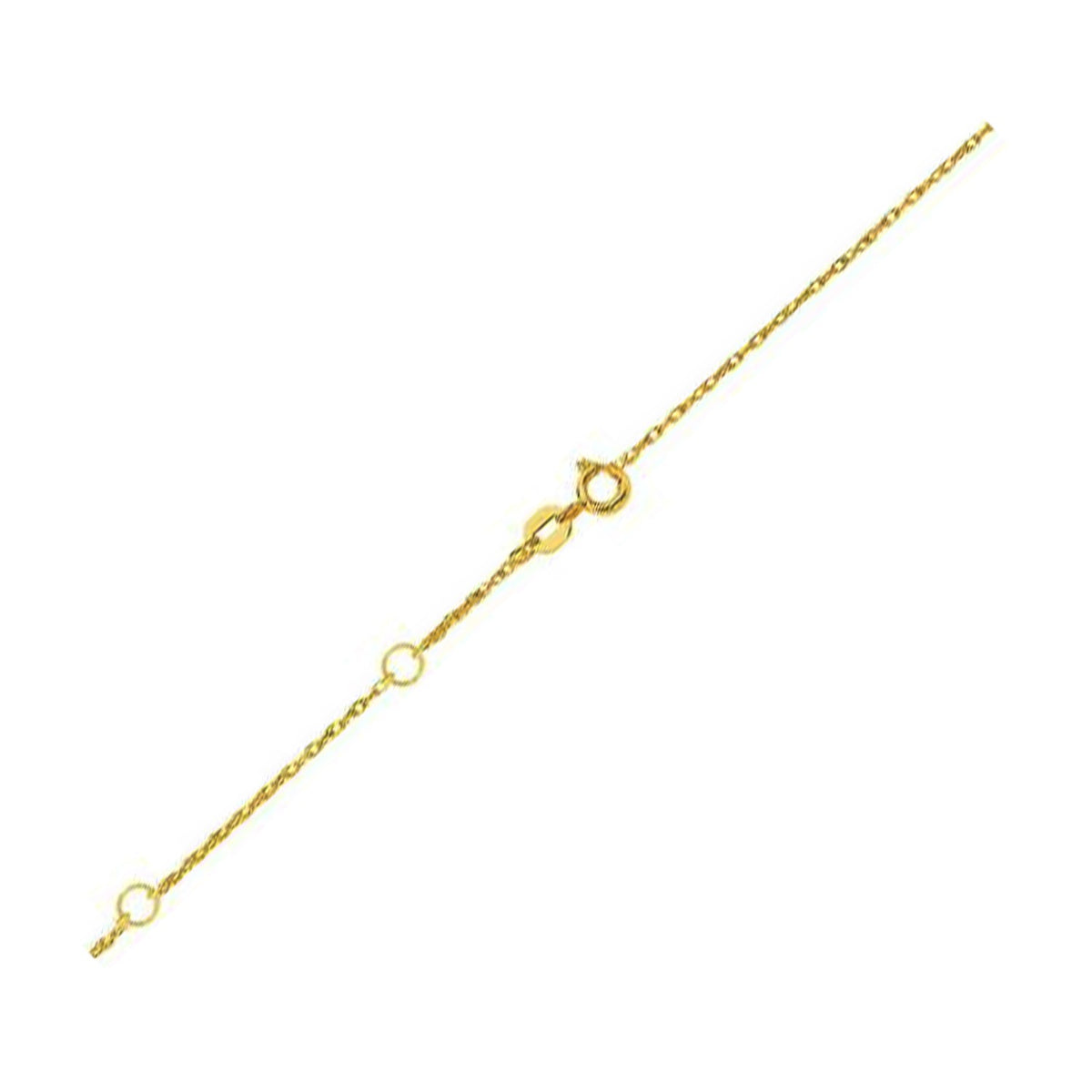 Double Extendable Rope Chain - 14k Yellow Gold 0.85mm