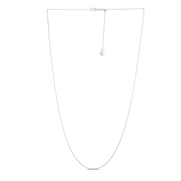 Adjustable Cable Chain - 14k White Gold 0.97mm