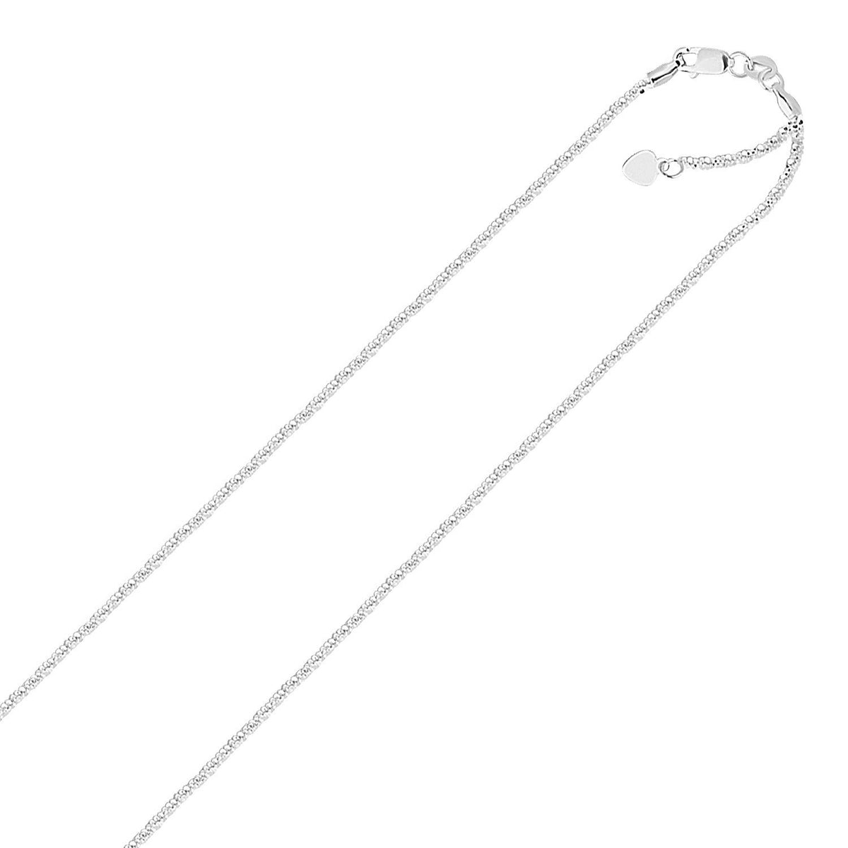 Adjustable Sparkle Chain - Sterling Silver 1.50mm