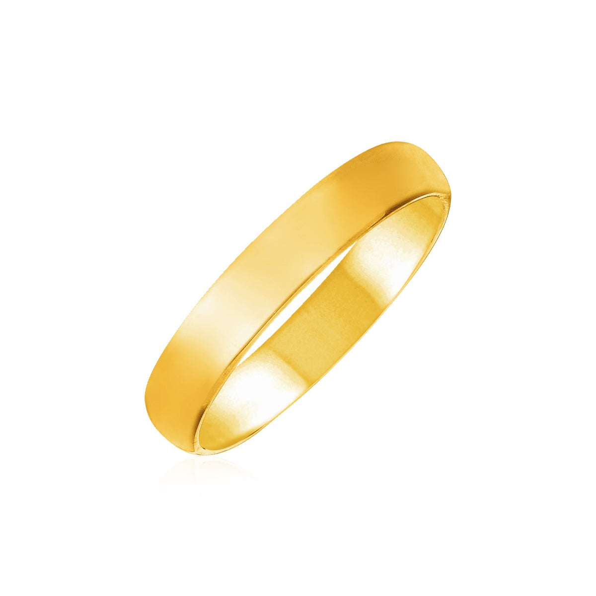 Comfort Fit Wedding Band - 14k Yellow Gold 4mm