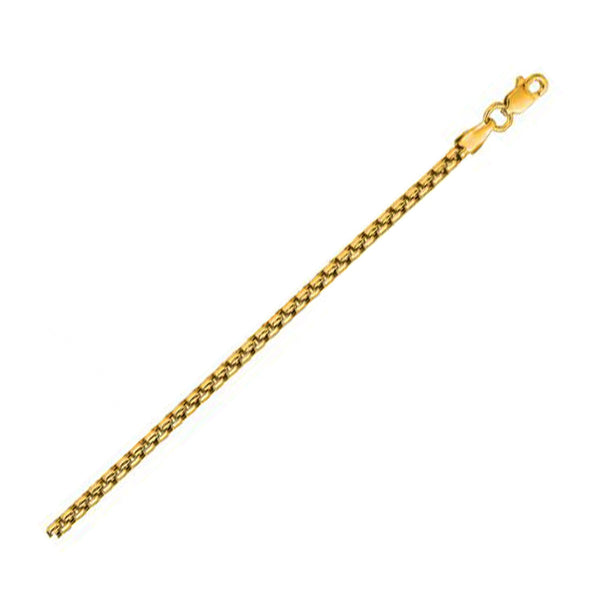Solid Round Box Chain - 14k Yellow Gold 3.60mm