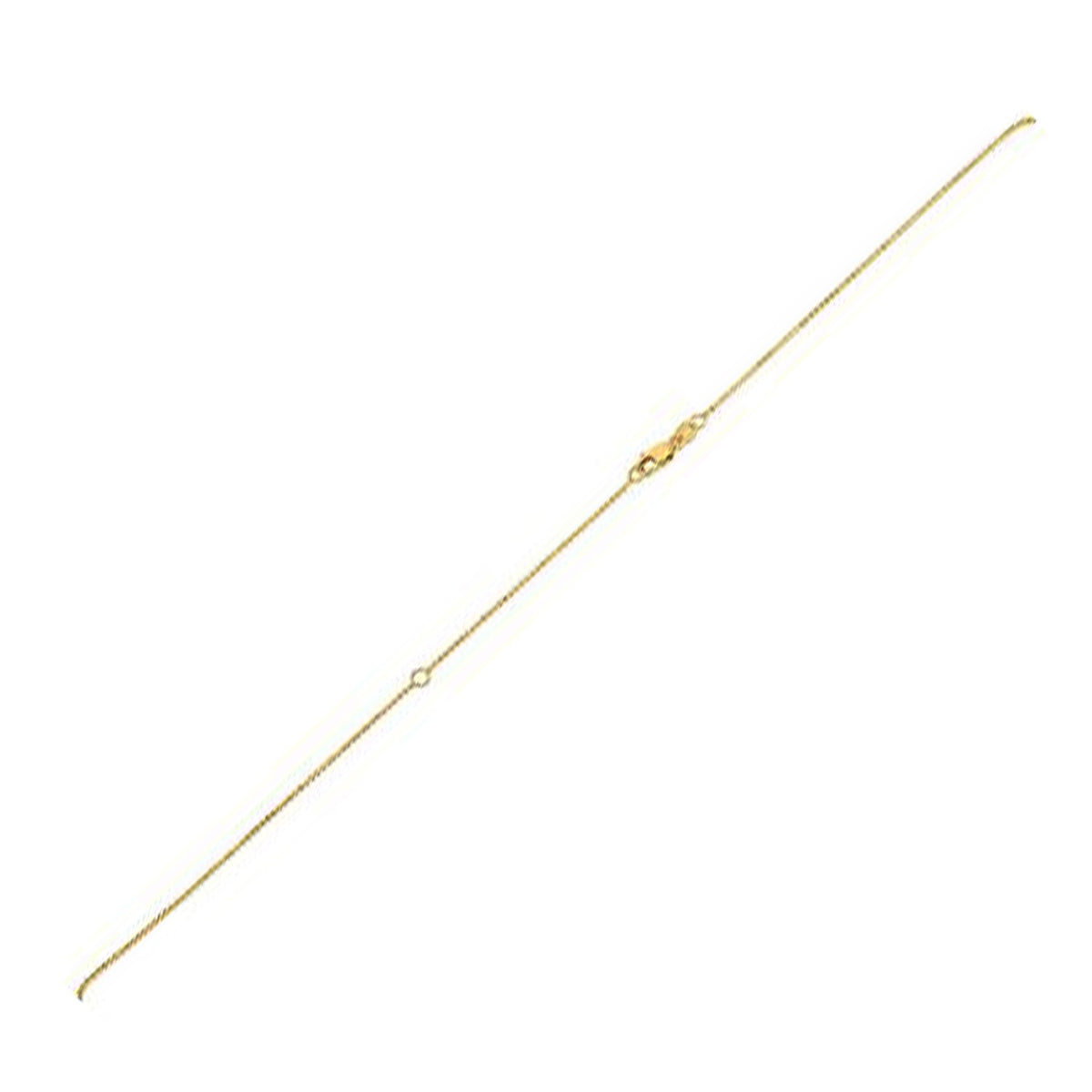 Extendable Bead Chain - 14k Yellow Gold 1.00mm