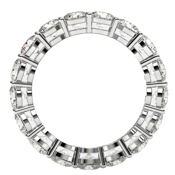Round Cut Lab Grown Diamond Eternity Ring in 14k White Gold (3 cttw FG/VS2)