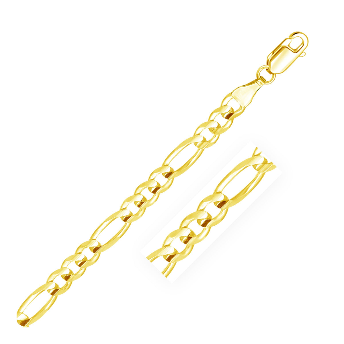 Link Figaro Bracelet - 10k Yellow Gold 5.30mm