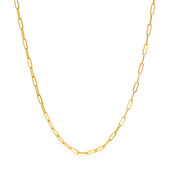 Adjustable Paperclip Chain - 14k Yellow Gold 1.50mm