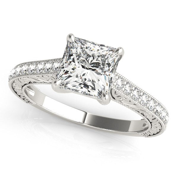 Princess Cut Diamond Engagement Ring 1 1/4 ct tw - 14k White Gold