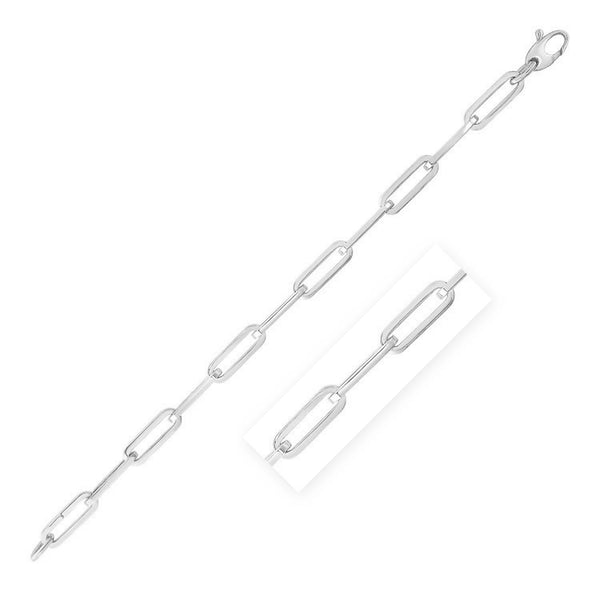 Wide Paperclip Chain - 14k White Gold 6.10mm
