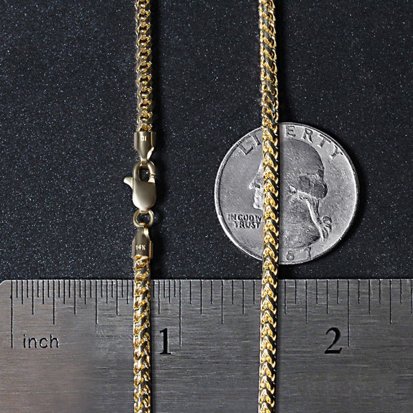 Diamond Cut Round Franco Chain - 14k Yellow Gold 2.70mm