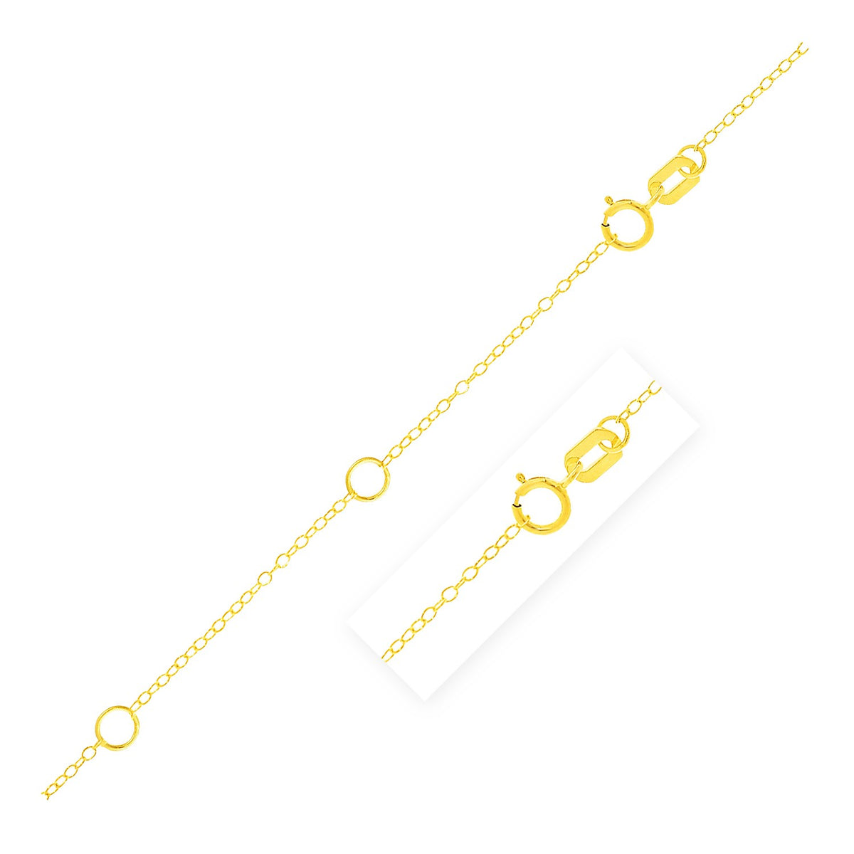 Double Extendable Piatto Chain - 14k Yellow Gold 1.30mm