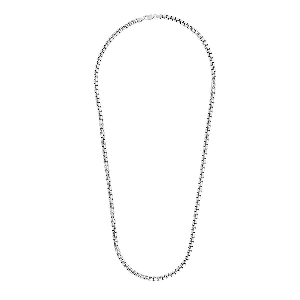 Round Box Chain - Sterling Silver 4.40mm