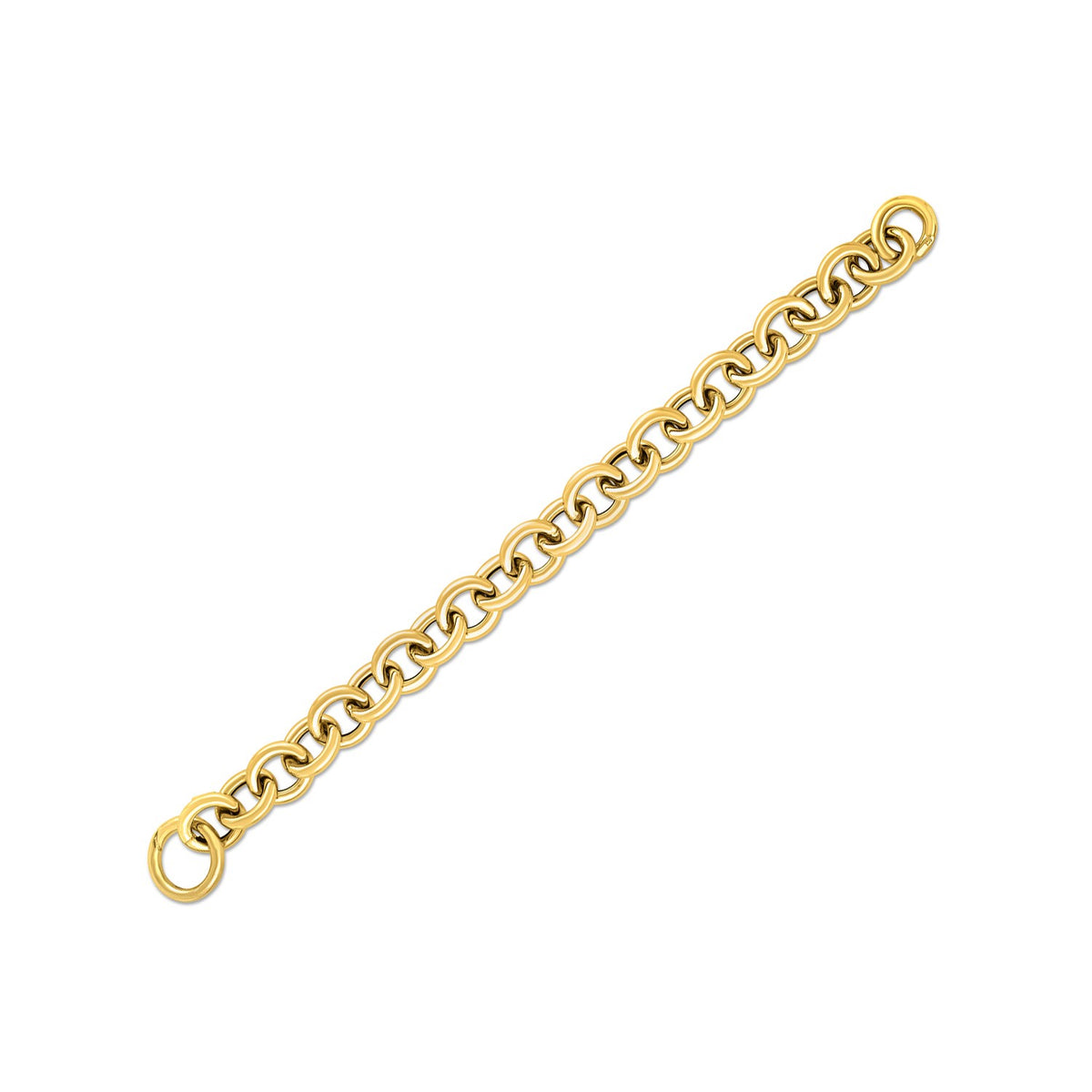 Round Link Bracelet - 14k Yellow Gold 11.60mm