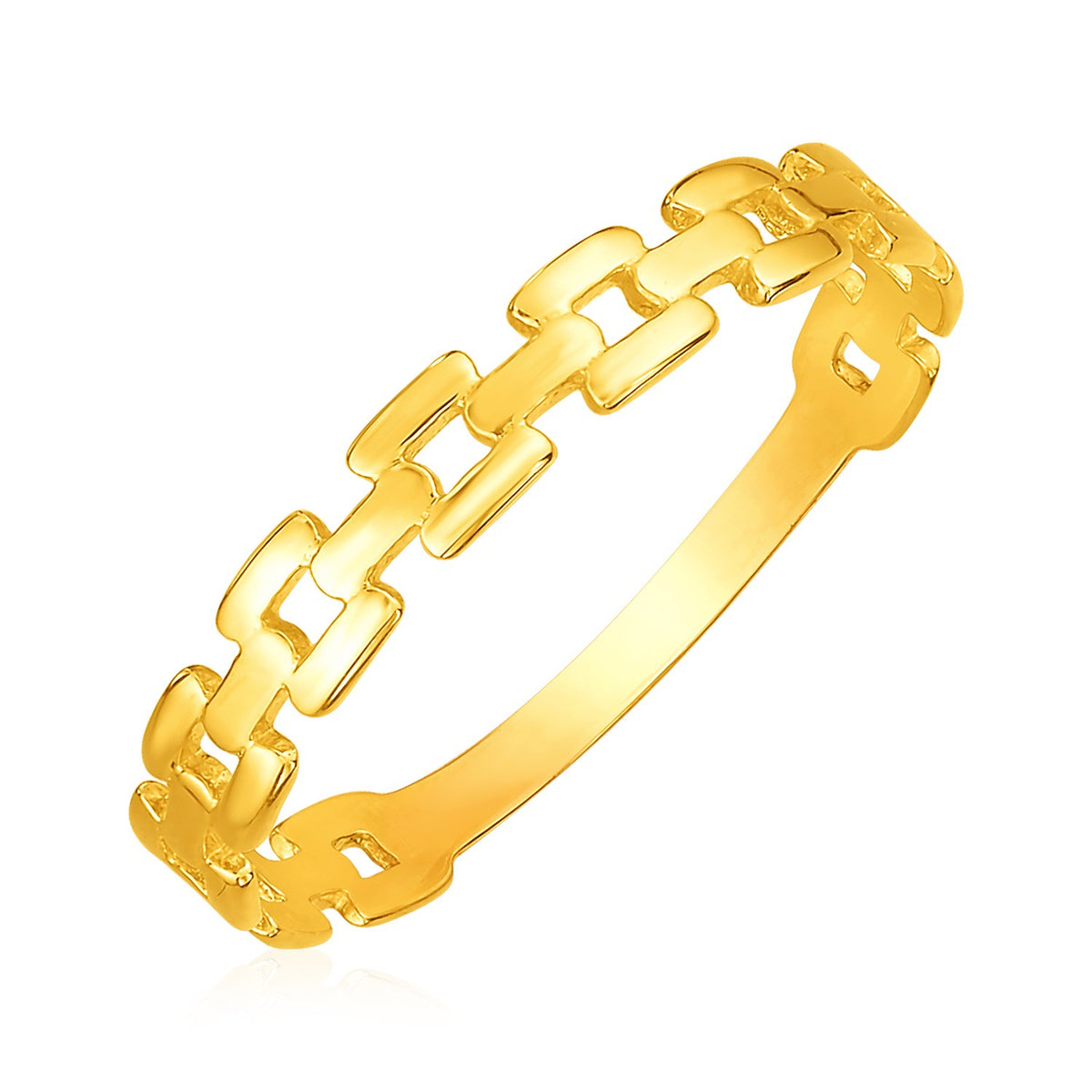 Chain Link Ring - 14k Yellow Gold