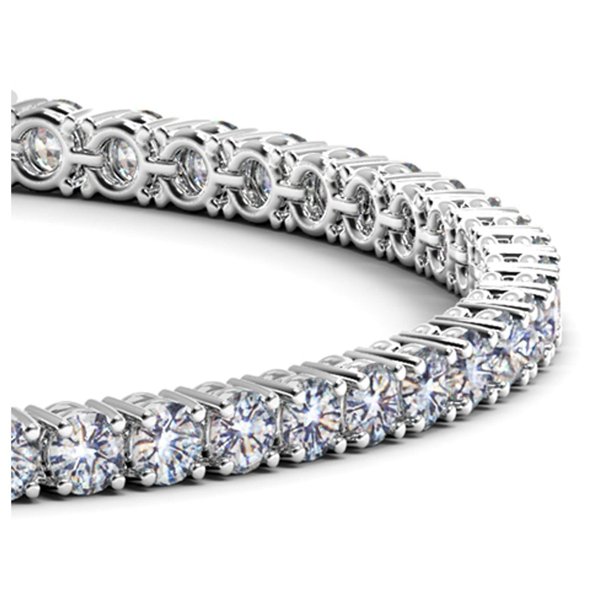 Diamond Tennis Bracelet Lab Grown 6 cc tw - 14k White Gold F/G  VS2/SI1