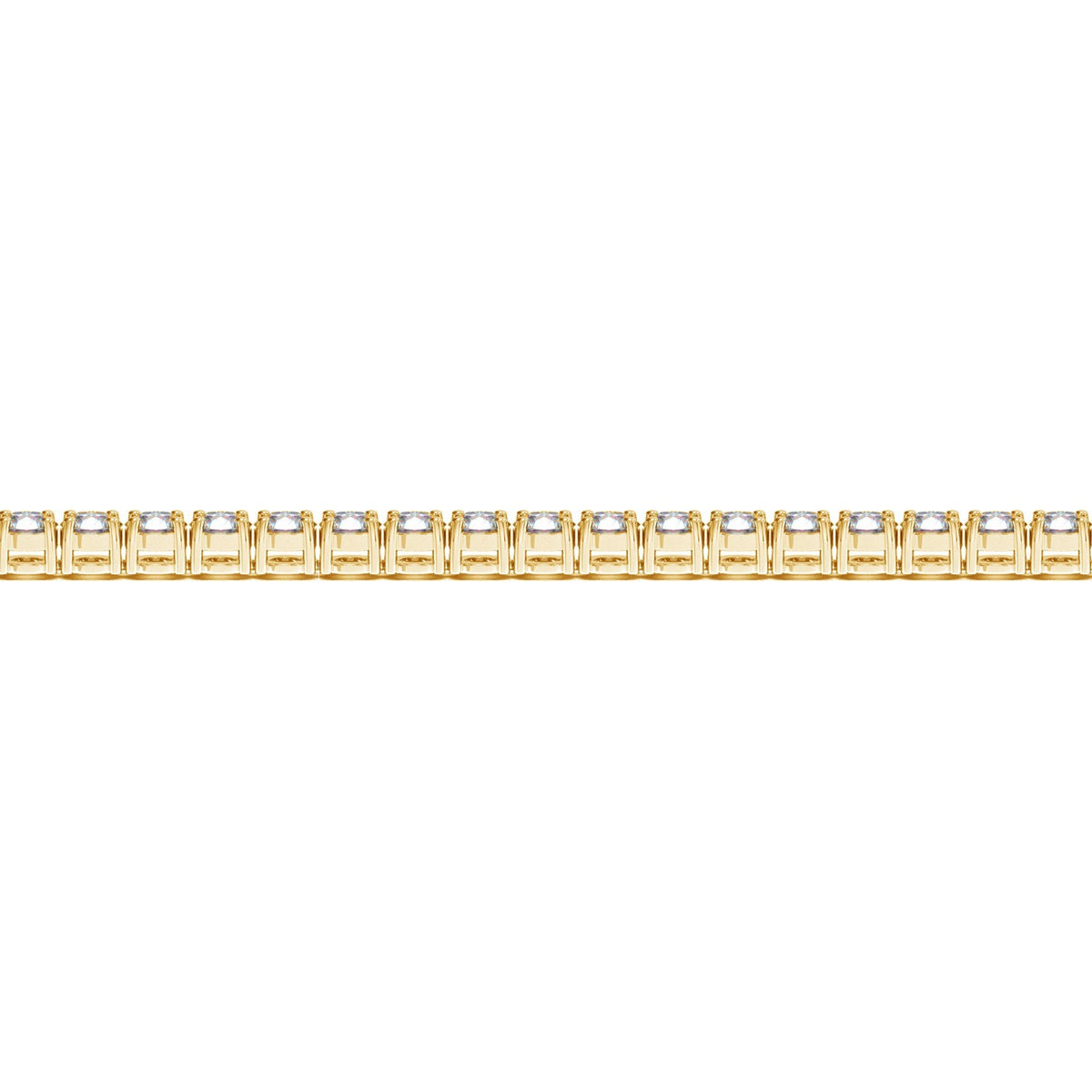 Round Diamond Tennis Bracelet Lab Grown 4 cc tw - 14k Yellow Gold F/G  VS2/SI1