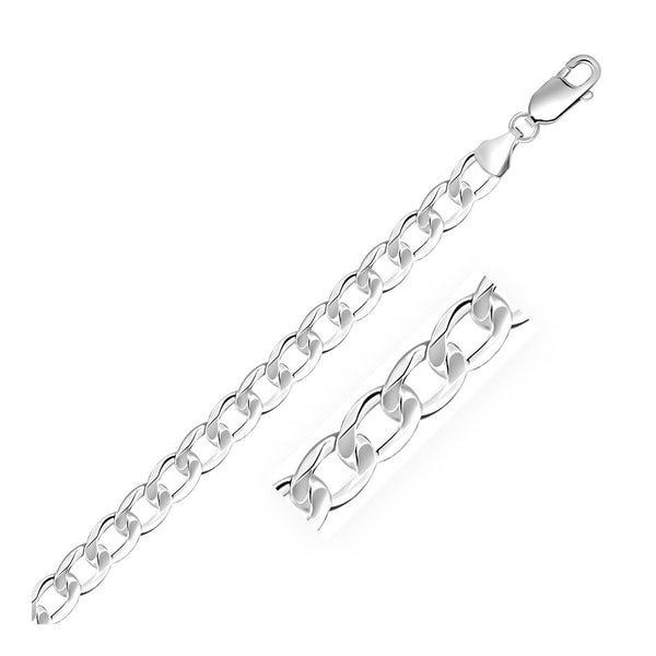 Curb Style Bracelet - Sterling Silver 7.90mm
