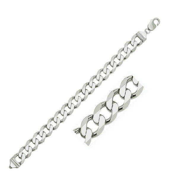 Curb Style Bracelet - Sterling Silver 11.60mm