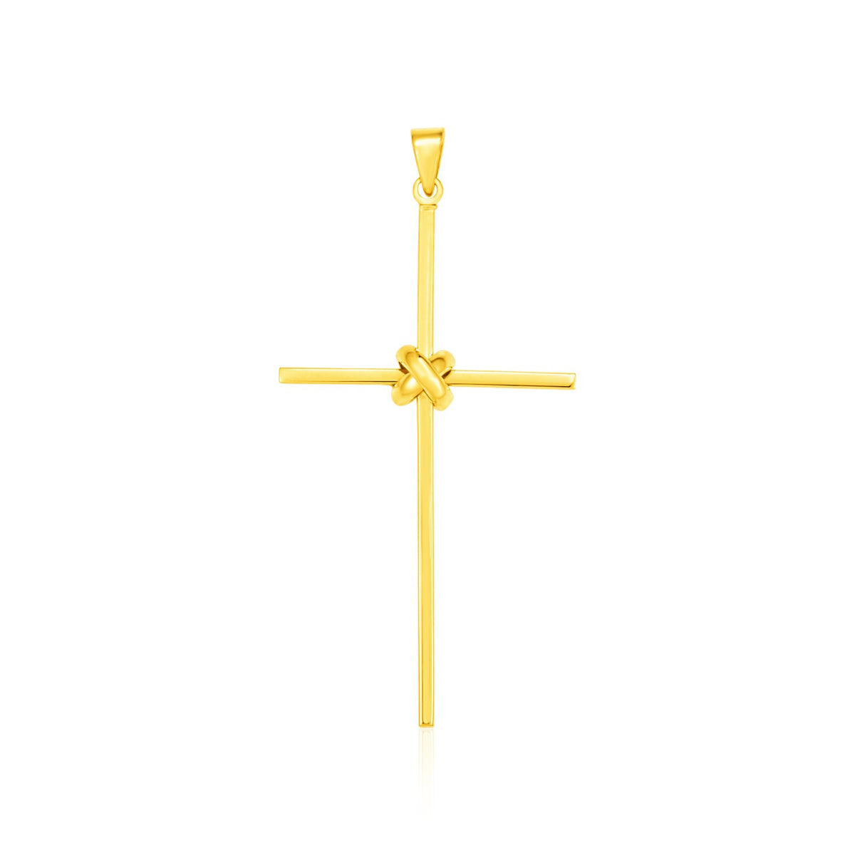 Bar Style Cross Pendant - 14k Yellow Gold