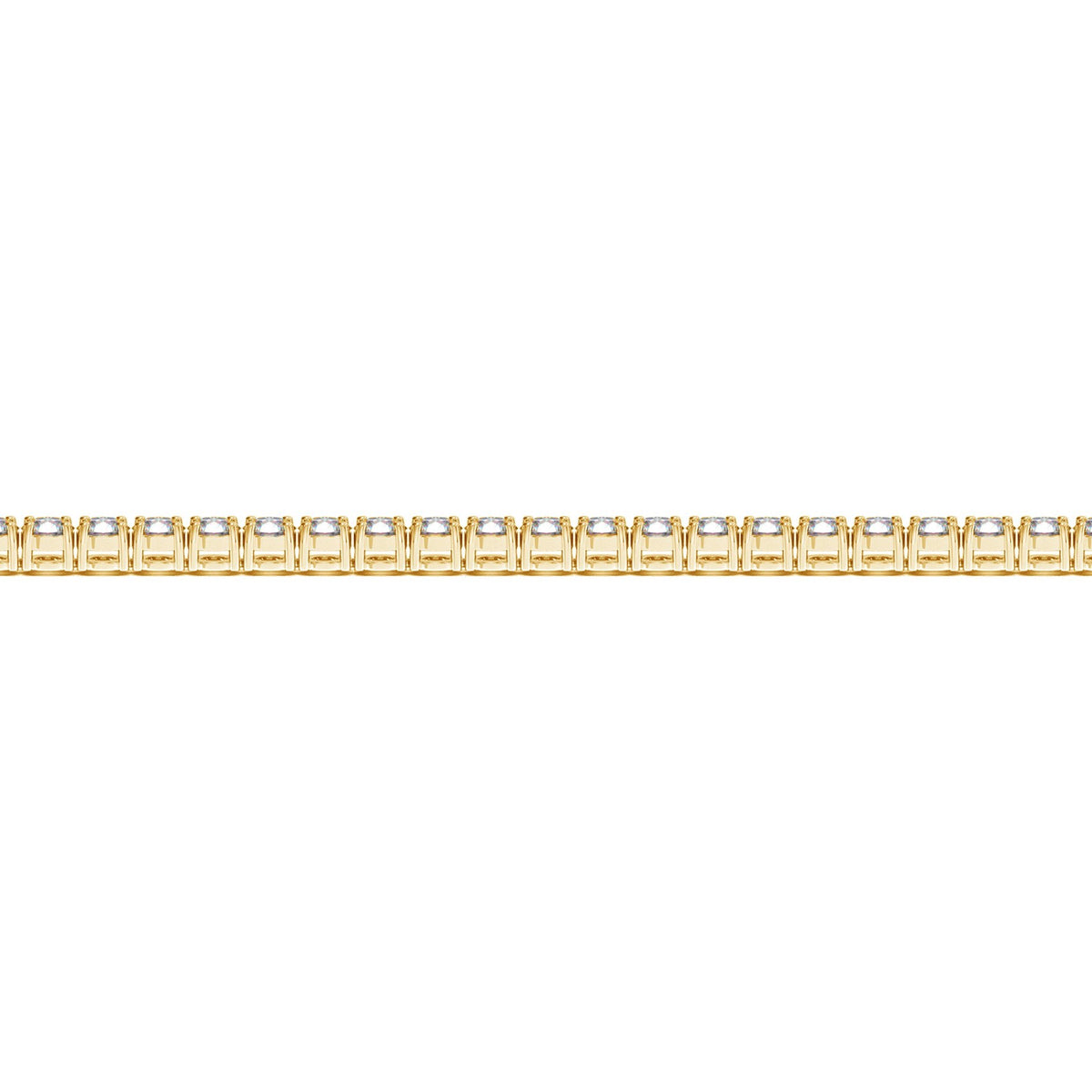 Round Diamond Tennis Bracelet Lab Grown 2 cc tw - 14k Yellow Gold F/G  VS2/SI1