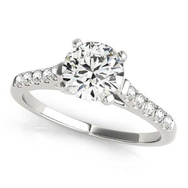 Cathedral Design Diamond Engagement Ring 1 1/8 ct tw - 14k White Gold