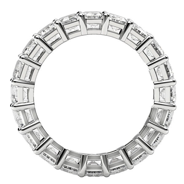 Emerald Cut Lab Grown Diamond Eternity Ring in 14k White Gold (7 cttw FG/VS2)
