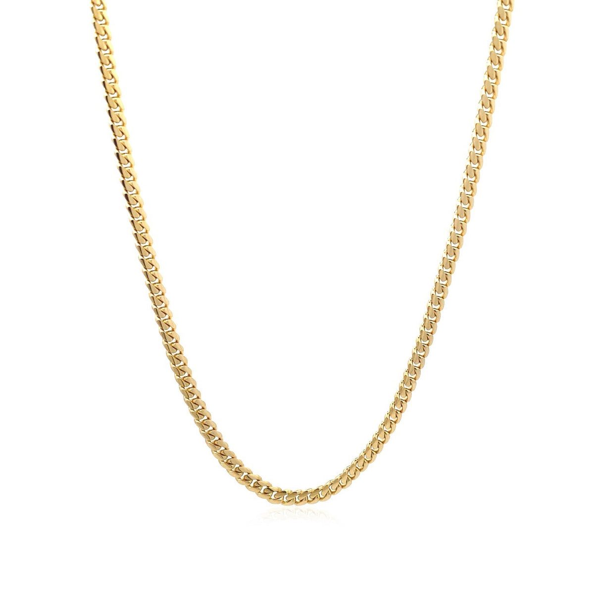 Classic Solid Miami Cuban Chain - 10k Yellow Gold 3.20mm