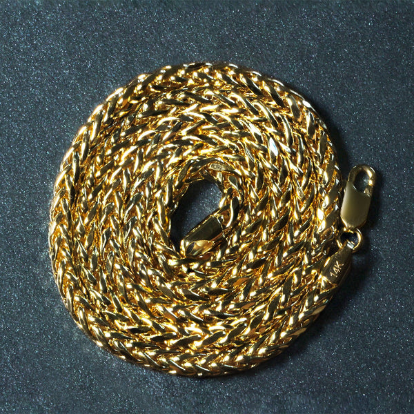 Diamond Cut Round Franco Chain - 14k Yellow Gold 4.10mm