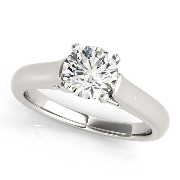 Cathedral Design Solitaire Diamond Engagement Ring 1 ct tw - 14k White Gold