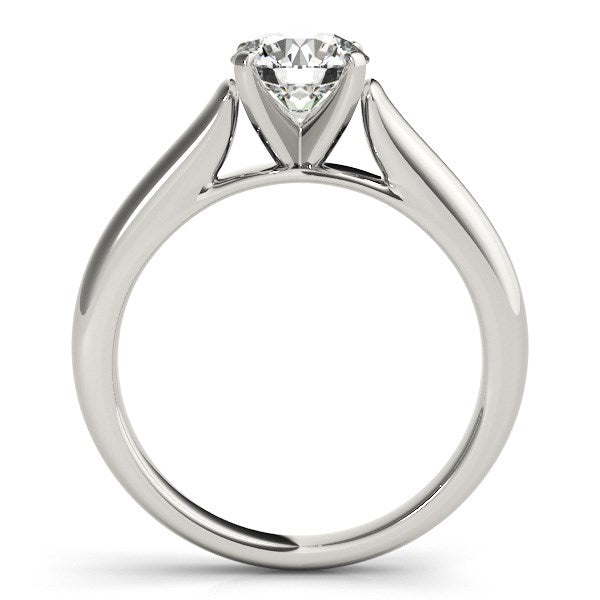 Cathedral Design Solitaire Diamond Engagement Ring 1 ct tw - 14k White Gold