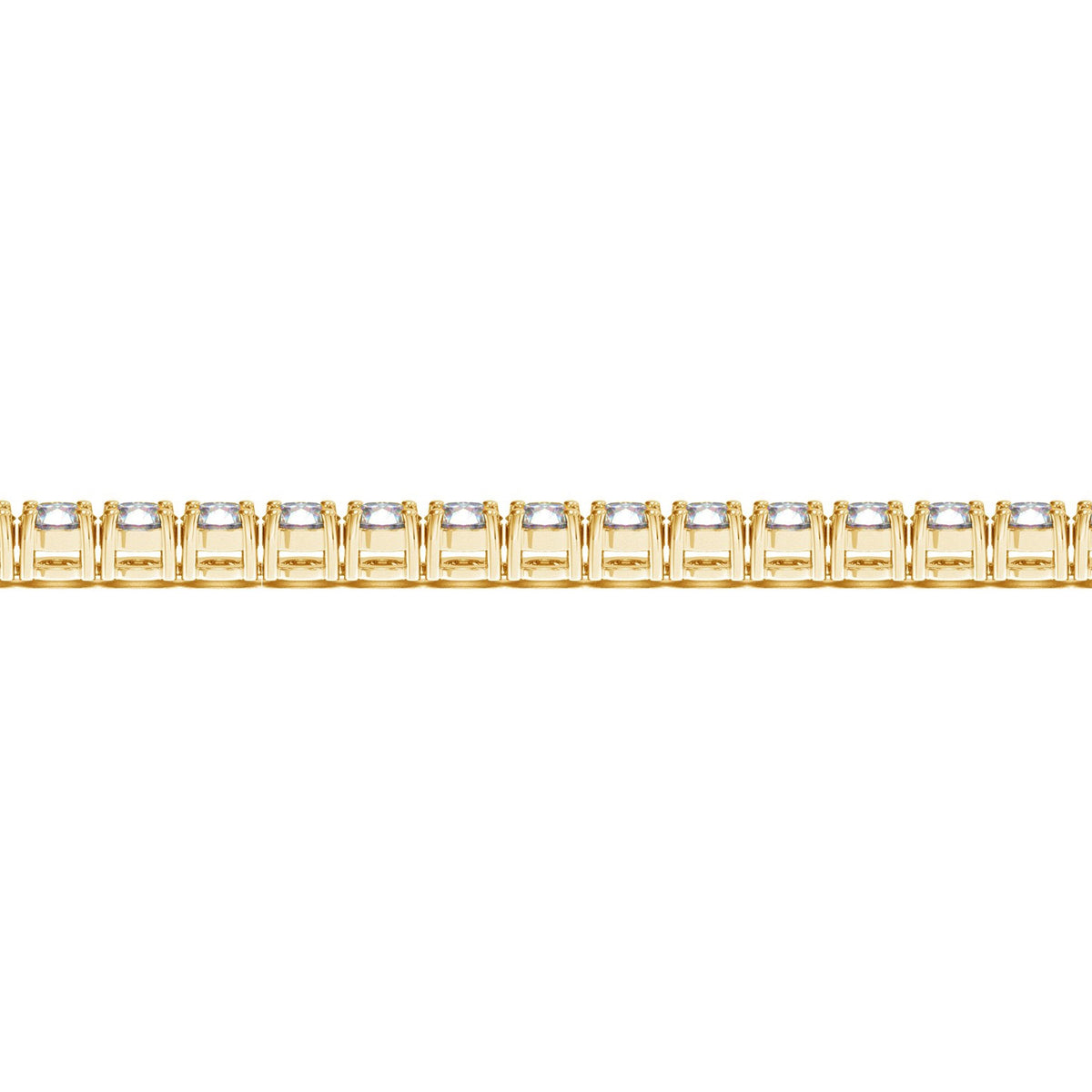 Round Diamond Tennis Bracelet Lab Grown 8 cc tw - 14k Yellow Gold F/G  VS2/SI1