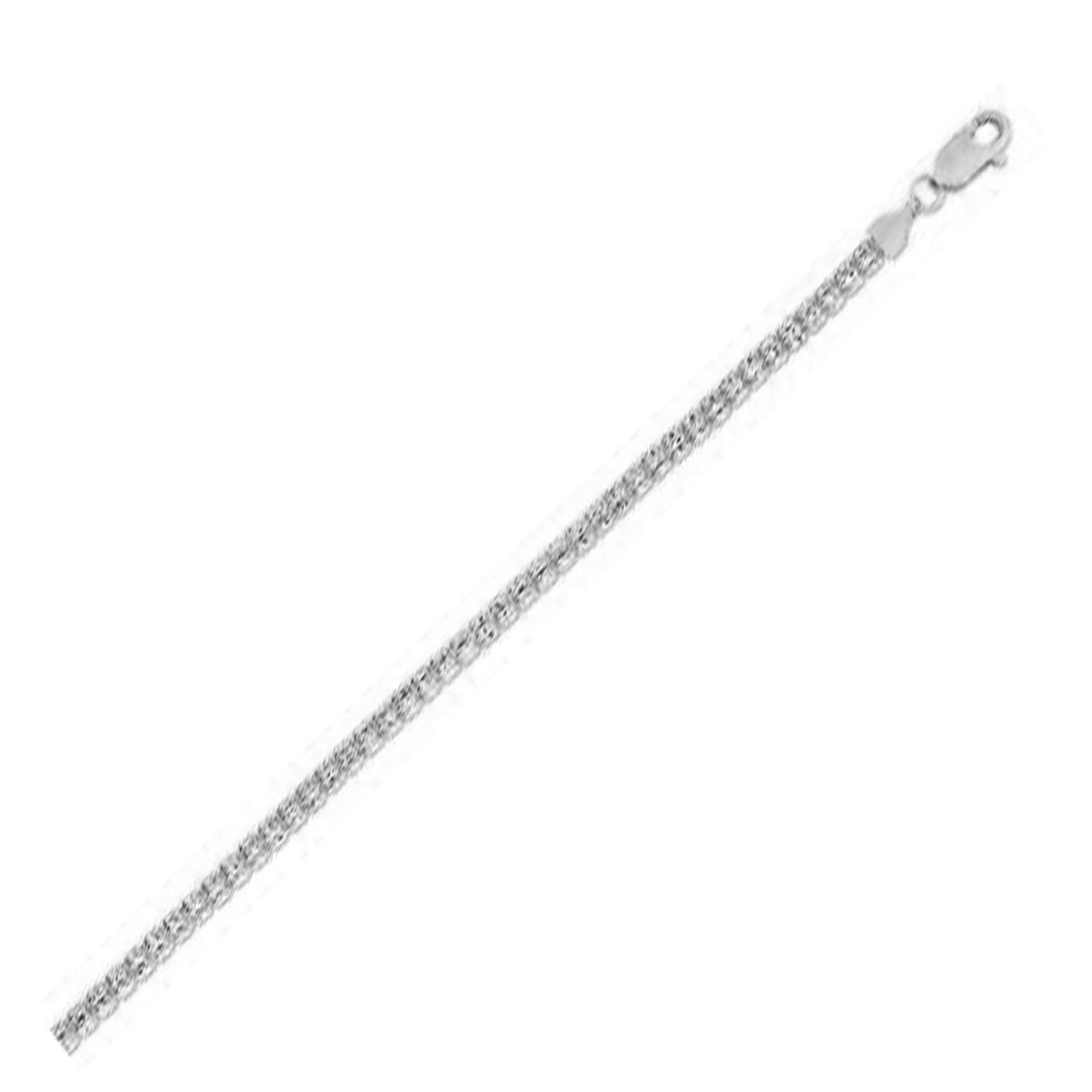Ice Barrel Chain Bracelet  - 14k White Gold 3.14mm