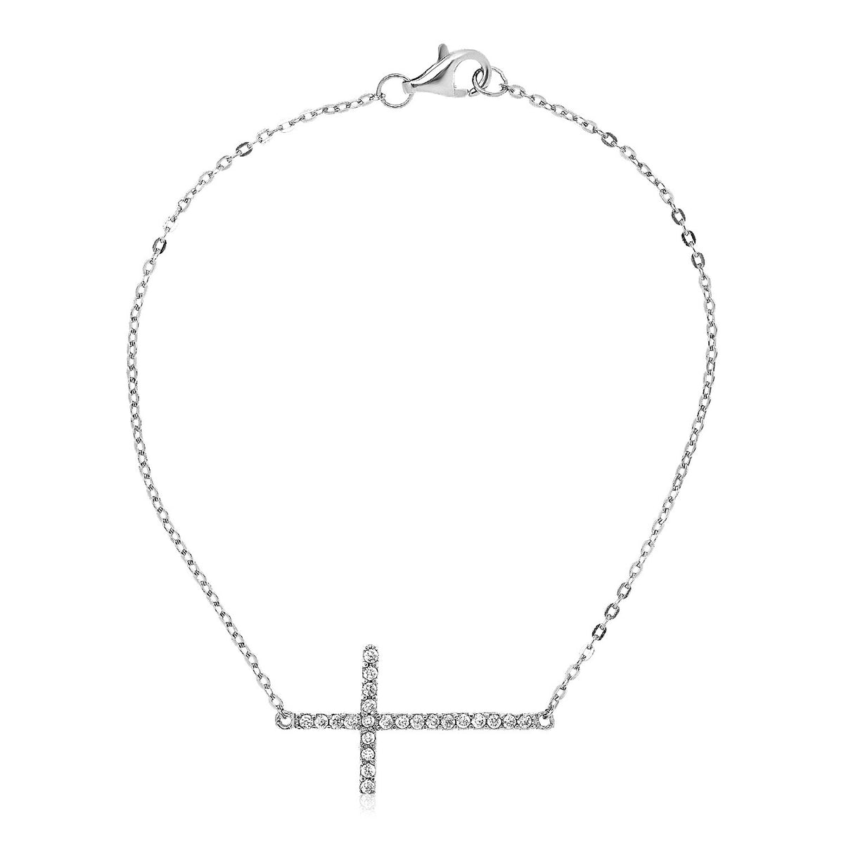 Cross Bracelet - Sterling Silver