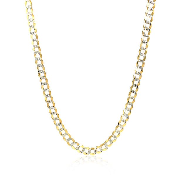 Pave Curb Chain - 14k Two Tone Gold 3.60mm