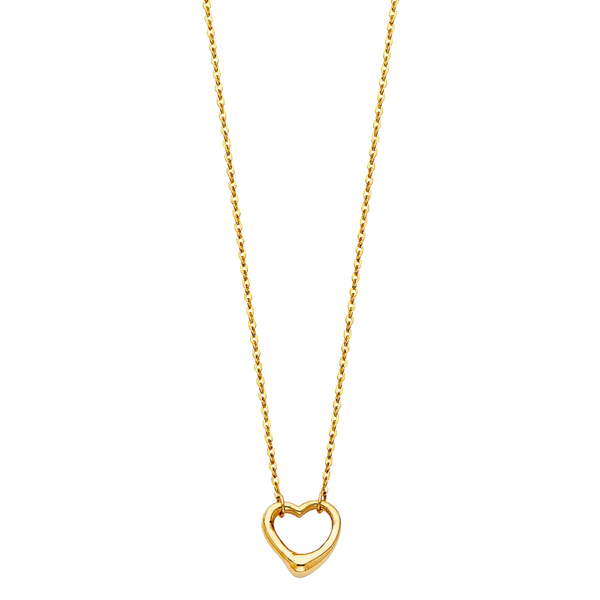 Heart Necklace - 14k Yellow Gold