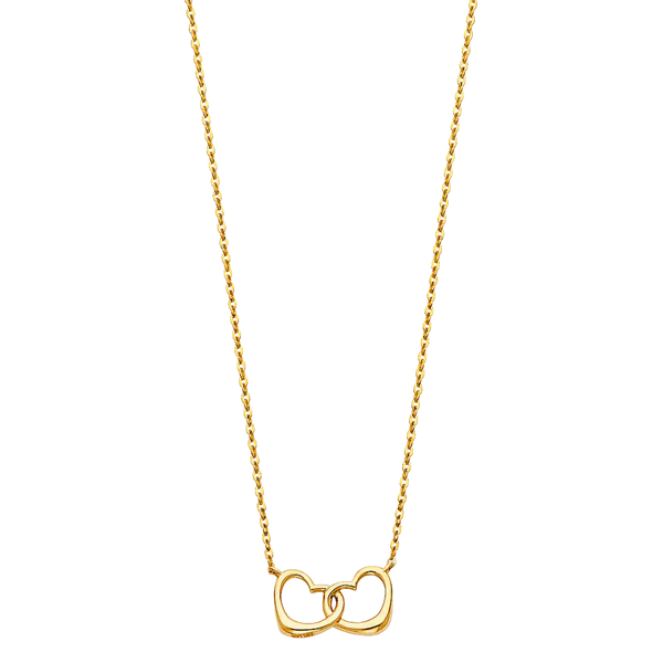 Together Heart Necklace - 14k Yellow Gold