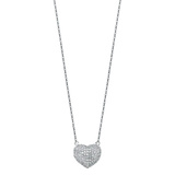 Heart Necklace - 14k White Gold