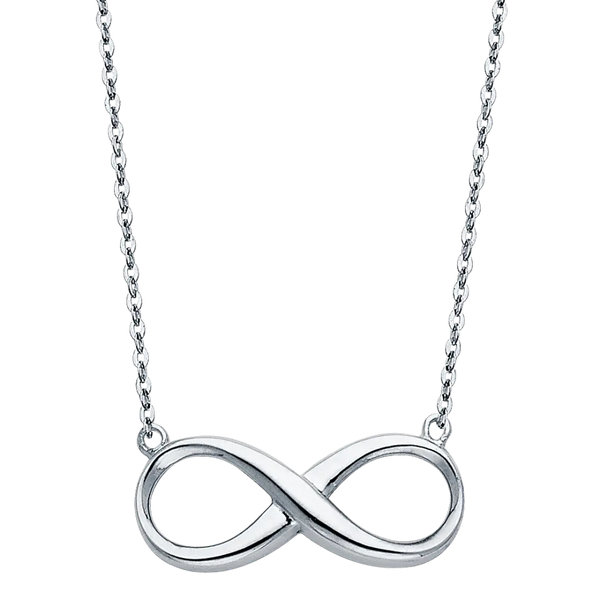 Infinity Necklace - 14k White Gold