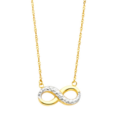 Infinity Necklace - 14k Two Tone Gold