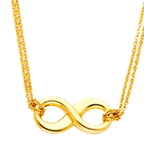 Infinity Necklace - 14k Yellow Gold