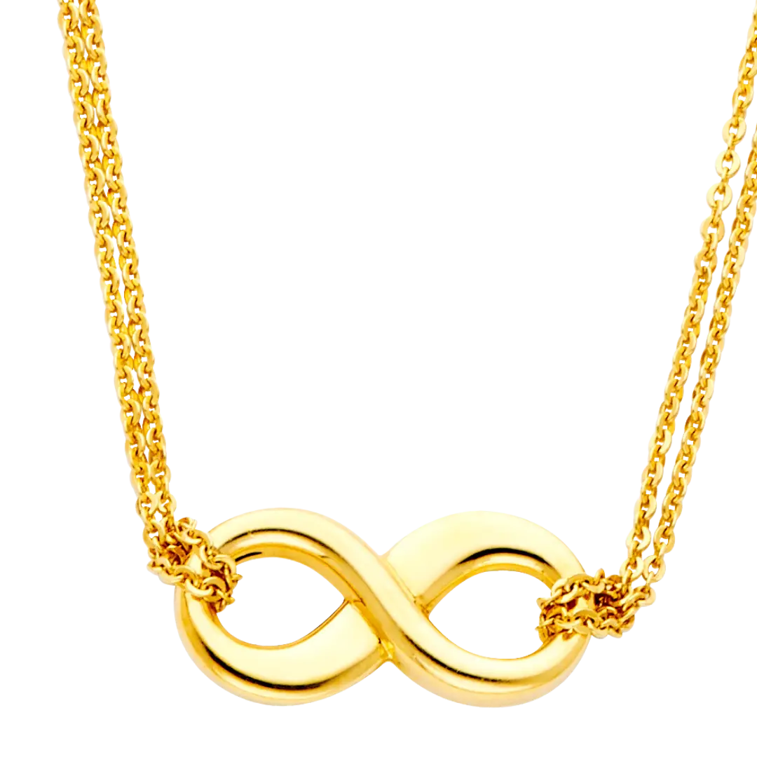 Infinity Necklace - 14k Yellow Gold