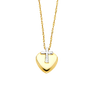 Cross with Heart Necklace - 14k Two Tone Gold