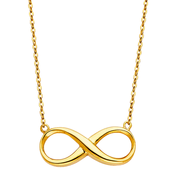 Infinity Necklace - 14k Yellow Gold