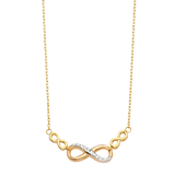 Infinity Necklace - 14k Tri Color Gold