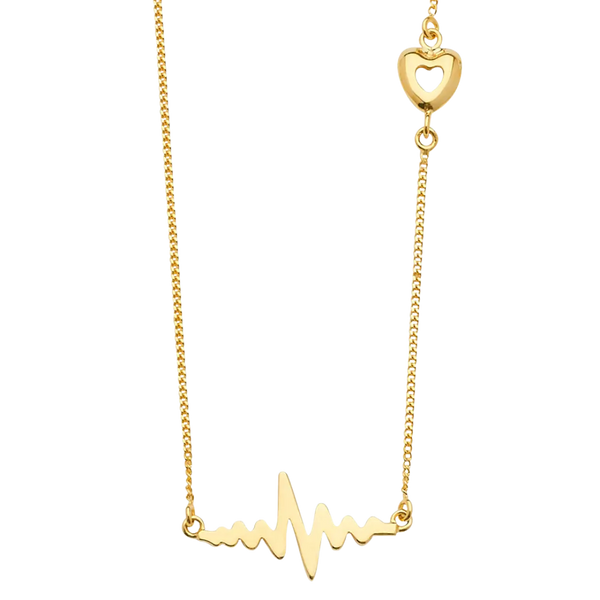 Heartbeat Necklace - 14k Yellow Gold