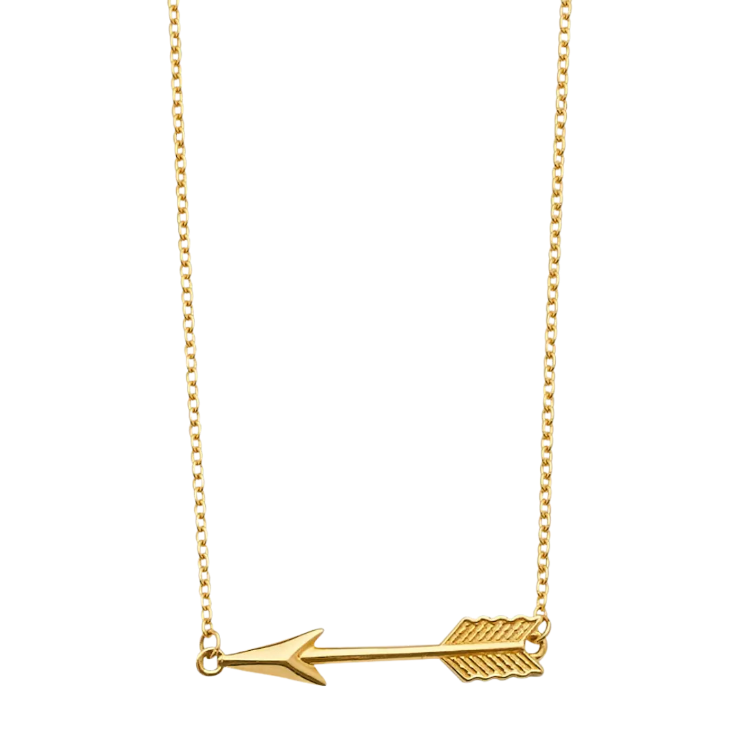 Arrow Light Necklace - 14k Yellow Gold