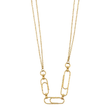 DC Paperclip Necklace - 14k Yellow Gold