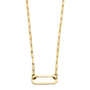 Paperclip Lock Necklace - 14k Yellow Gold