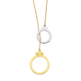 Handcuff Necklace - 14k Two Tone Gold