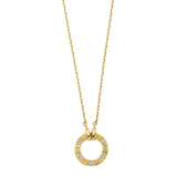 CZ Circle Necklace - 14k Yellow Gold