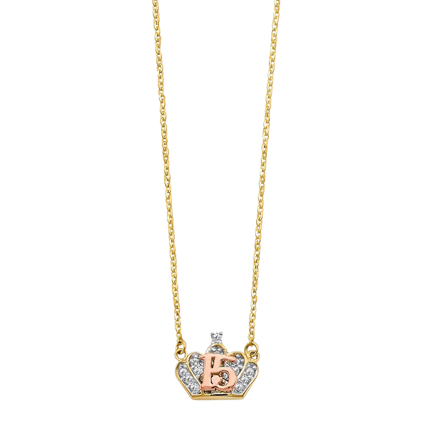 Quince Anos Necklace - 14k Tri Color Gold