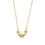 3 Flowers with Pearl Necklaces - 14k Yellow Gold